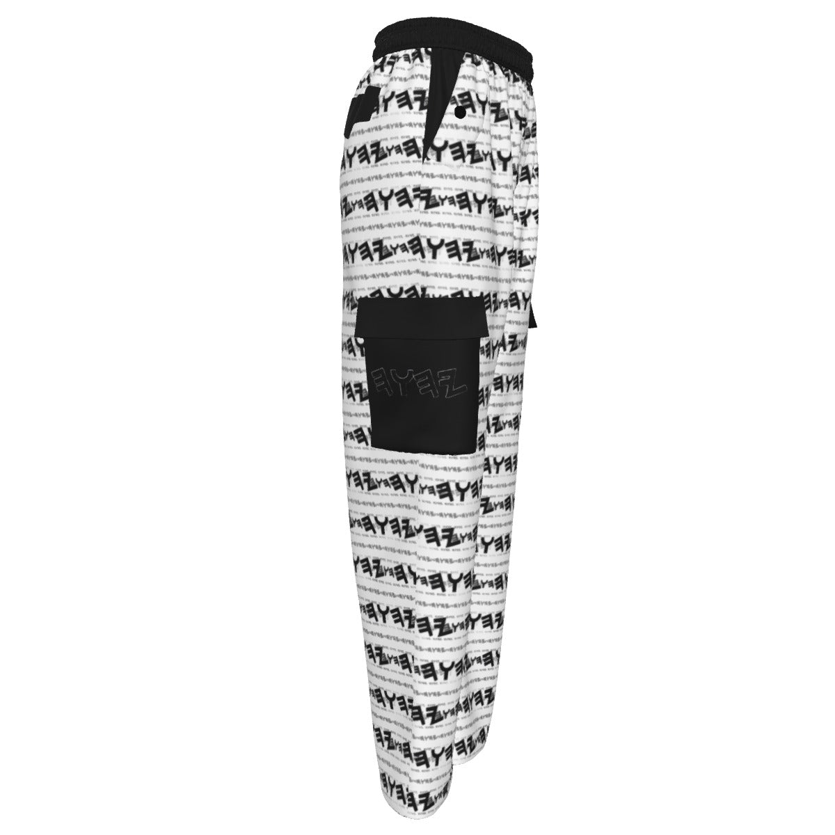 Most High God - Yahuah 01-01 White Ladies Designer Cargo Sweatpants (Style 01)