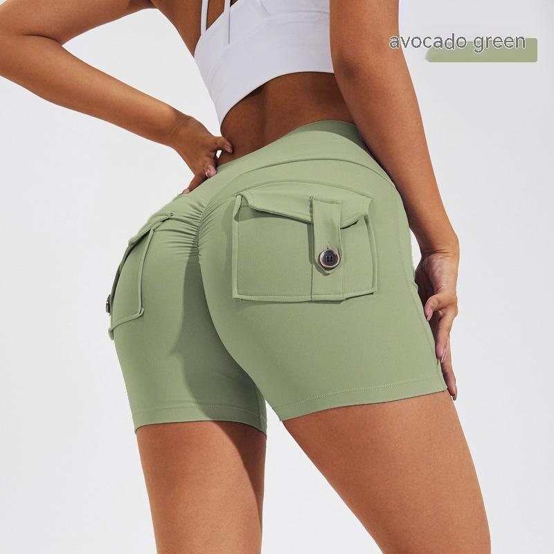 Solid Color Nude Feel Nylon Sports Shorts (8 colors)
