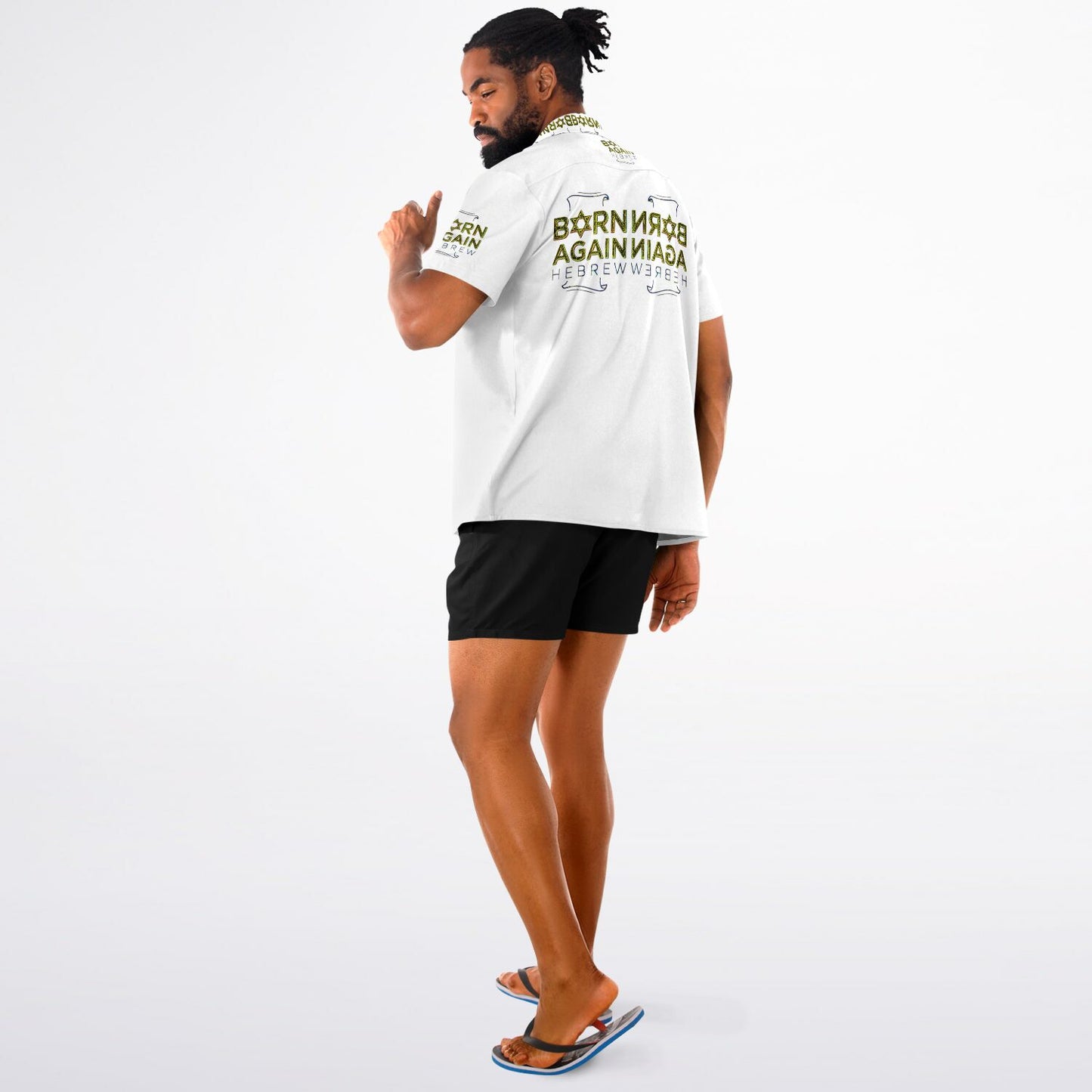 Born Again Hebrew 01-01 Designer Spread Collar Shirt