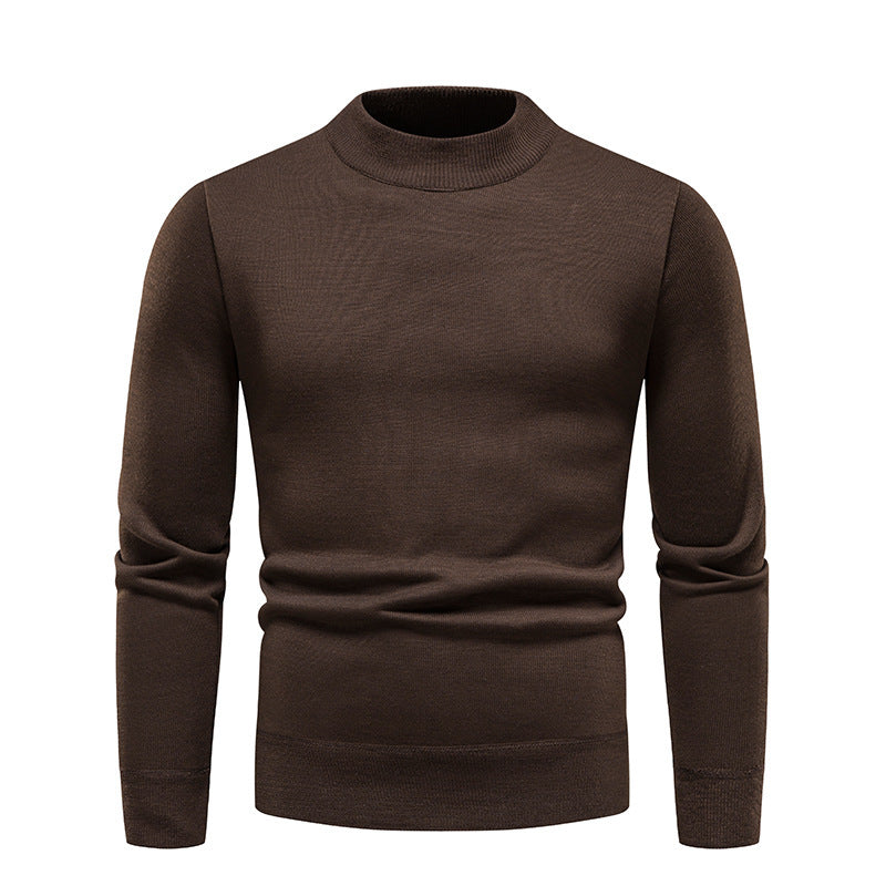 Mock Neck Solid Color Slim Fit Sweater for Men (11 colors)