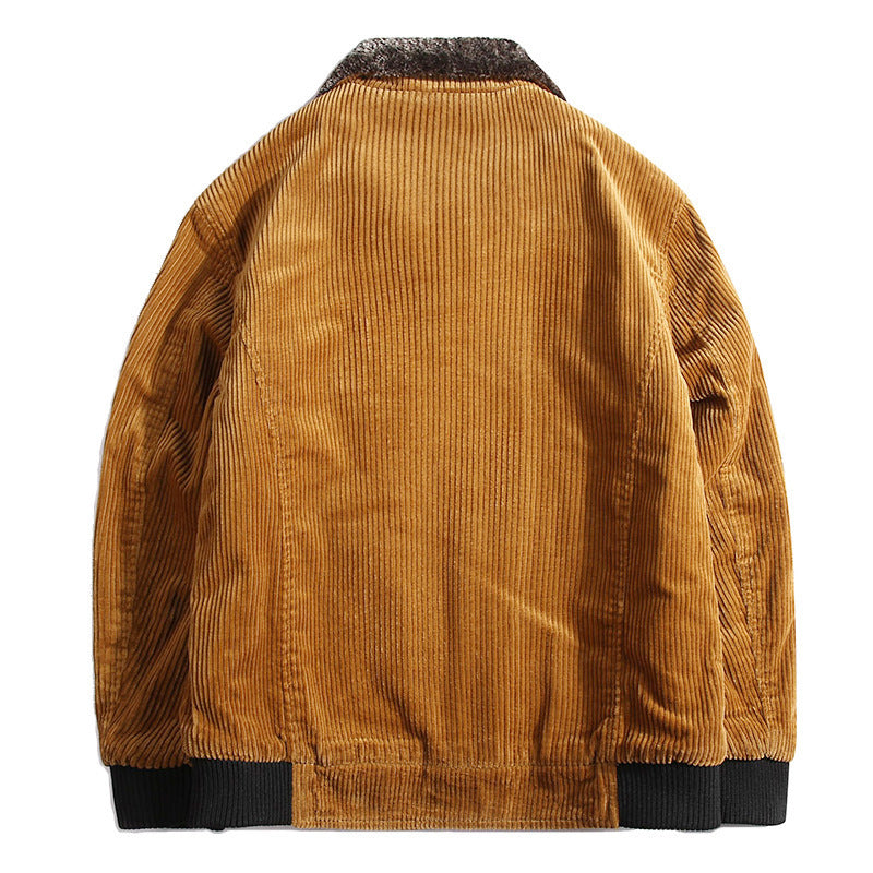 Fashion Male Corduroy Bomber Jacket (3 colors)