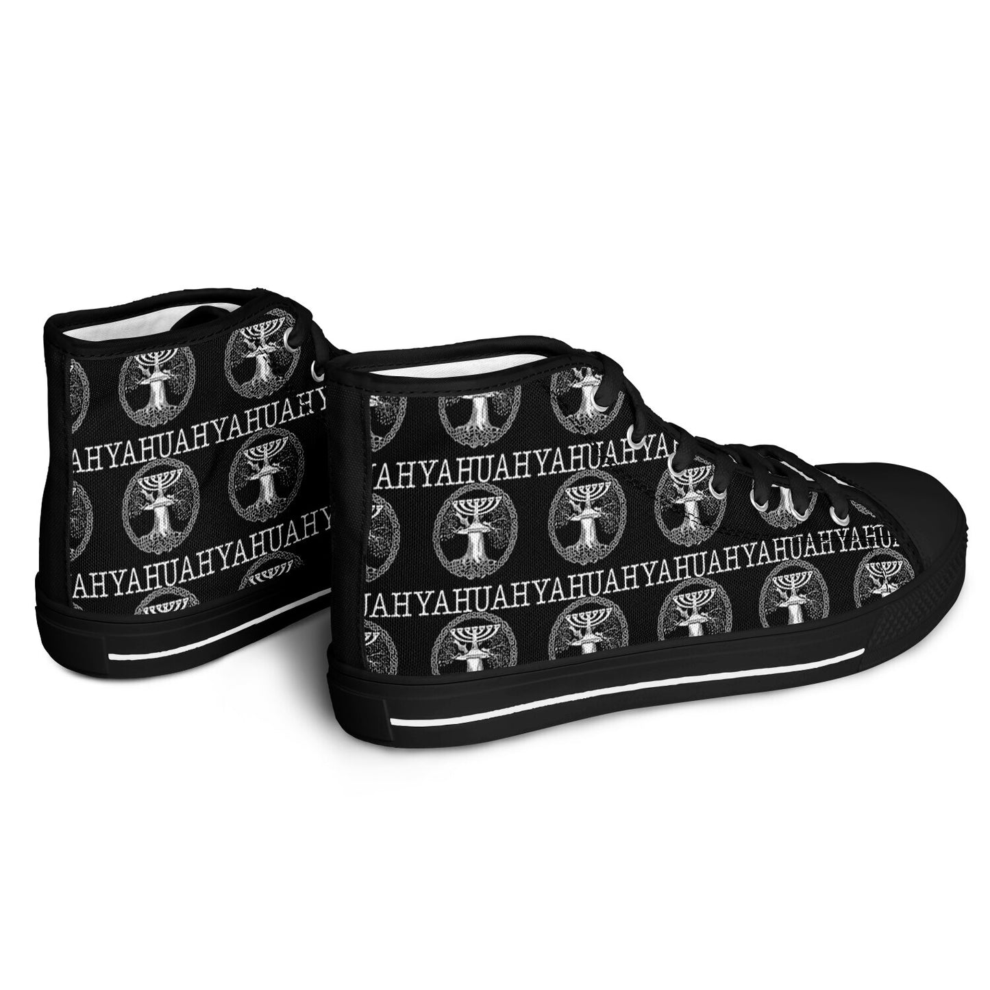 Yahuah-Tree of Life 02-06 Urban Peak Unisex High Top Canvas Sneakers (Style 02)