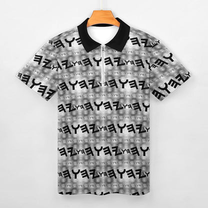 The Paleo-Phalanx Series (01-02): Seal of Storm | Men's Zip Placket Slim Fit Polo