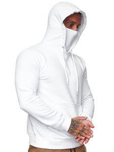 Solid Color Masked Pullover Hoodie for Men (4 colors)