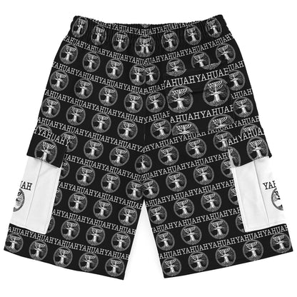 Yahuah: Tree of Life (02-05) - The Dualism Refined | Unisex Heavyweight Cargo Shorts