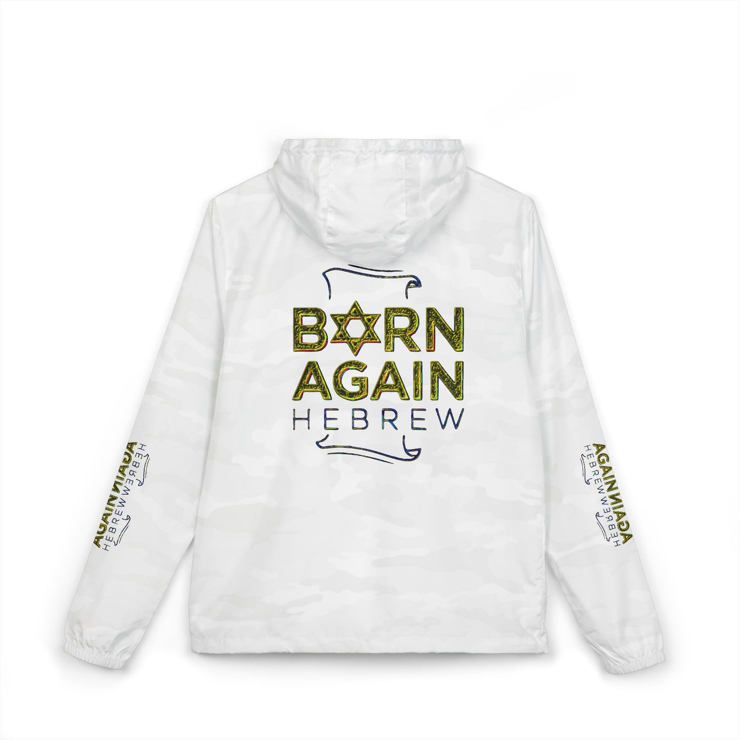Born Again Hebrew 01-01 Designer Independent Trading Company Unisex Windbreaker