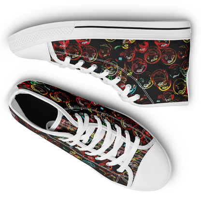 "Lighten Up" (01) | Unisex High Top Canvas Sneakers
