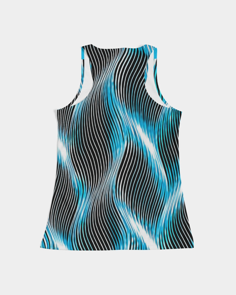 TRP Twisted Patterns 04: Weaved Metal Waves 01-02 Ladies Designer Racerback Tank Top