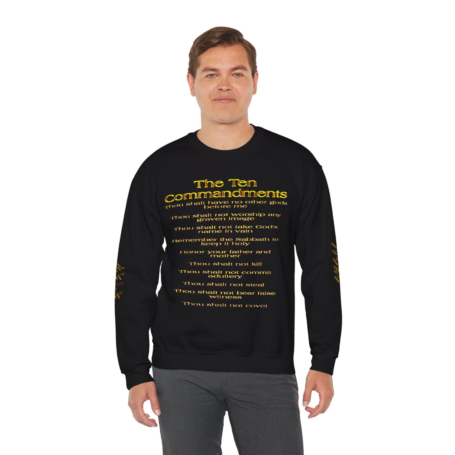 Ten Commandments 01 Designer Gildan Unisex Heavy Blend Sweatshirt (12 colors)