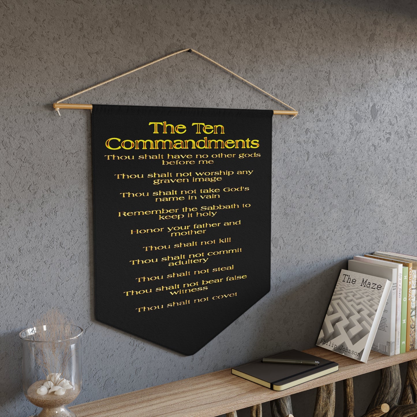 Ten Commandments 01 18" x 21" Wall Pennant