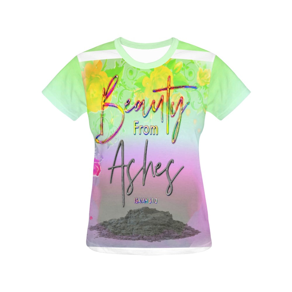Redemption & Hope 01: Beauty From Ashes Ladies Designer T-shirt