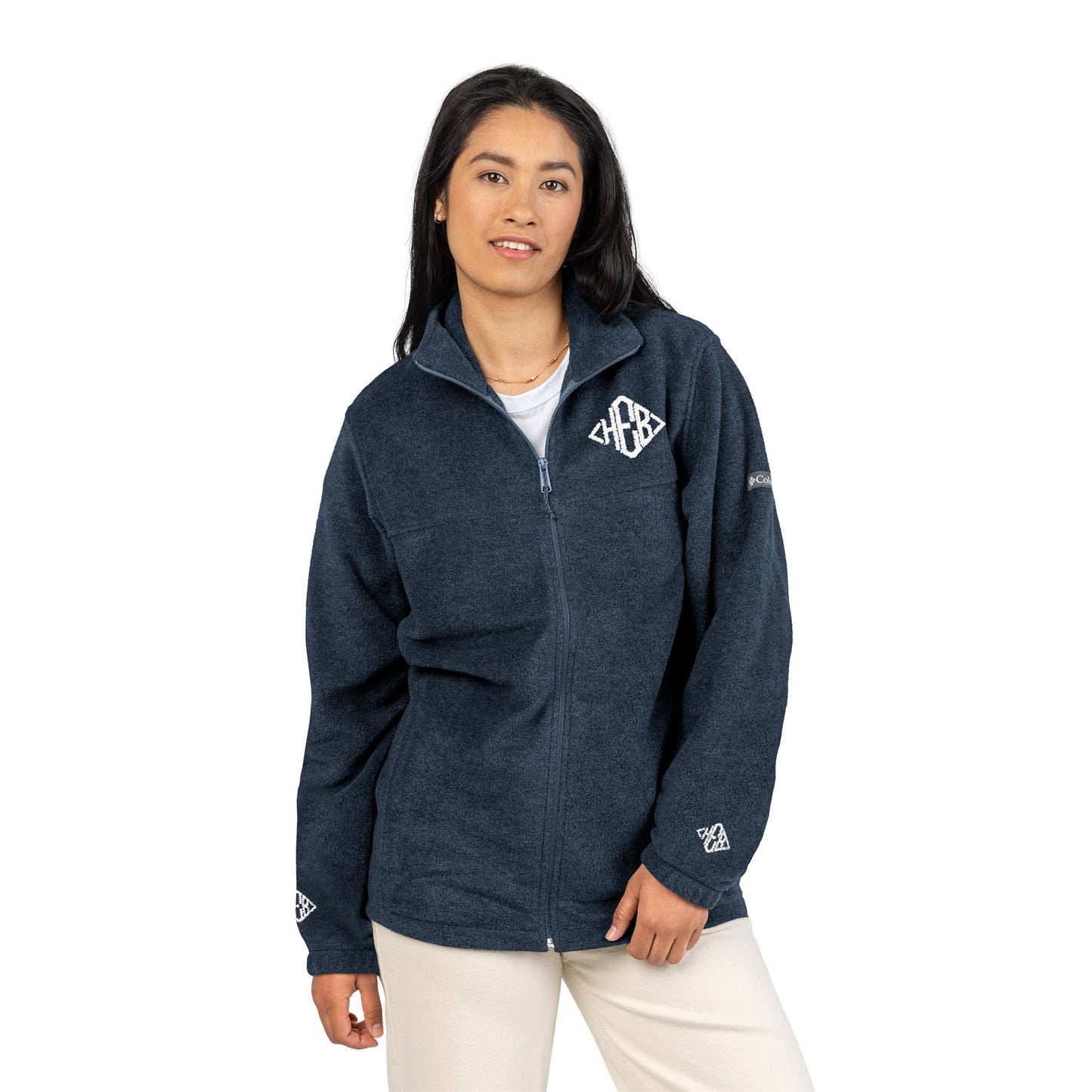 Hebrews 01-02 Designer Columbia Embroidered Unisex Fleece Track Jacket (3 colors)