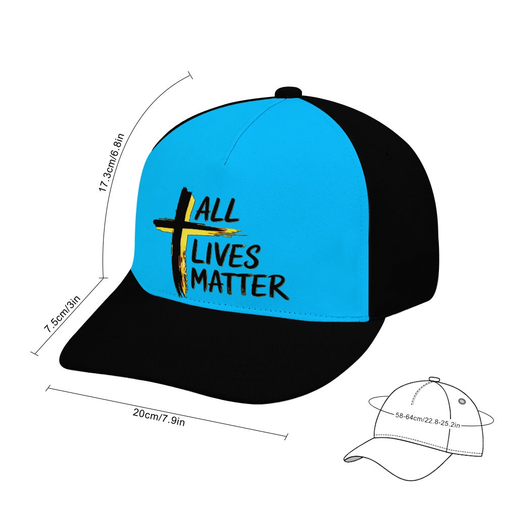 Outspoken Designs 04-01 "All Lives Matter" Designer Curved Brim Baseball Cap (8 colors)