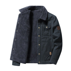 Thickened Plush Lined Trucker Jacket (3 colors)