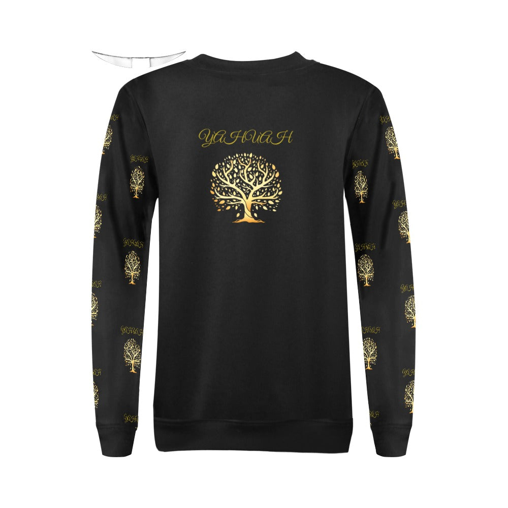 Yahuah-Tree of Life 01-01 Ladies Designer Sweatshirt