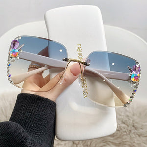 Oversize Diamond Anti UV Sunglasses (7 colors)