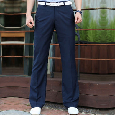 Wrinkle Free Pleated Bootcut Pants for Men (8 Colors)