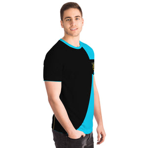 A-Team 01 Camiseta con bolsillo unisex de diseñador azul 