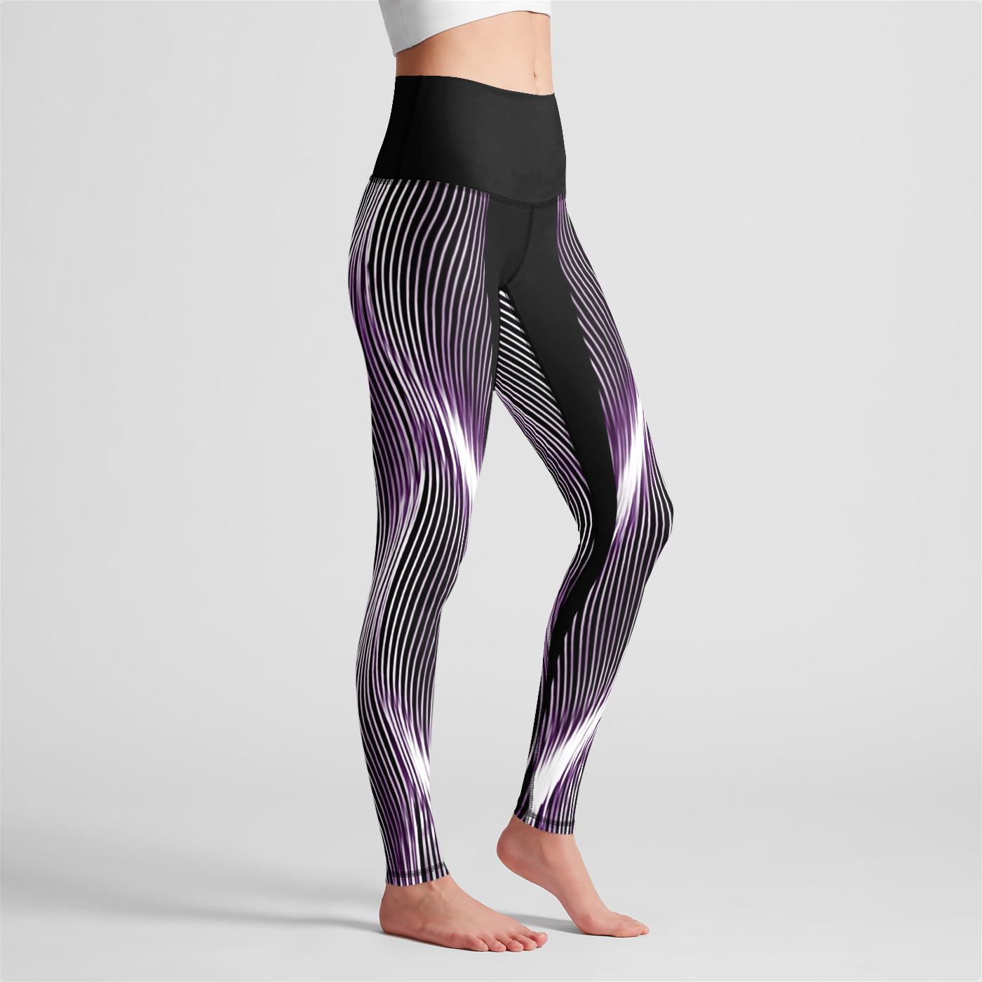 TRP Twisted Patterns 04: Weaved Metal Waves 01-01 Designer High Waist Leggings