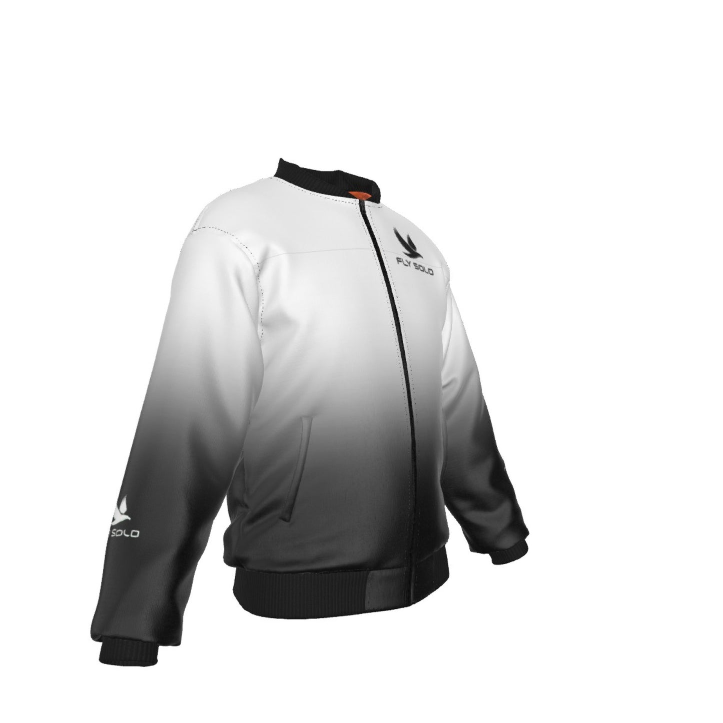 "Fly Solo" Night/Day | Men's Bomber Jacket with Sleeve Pocket