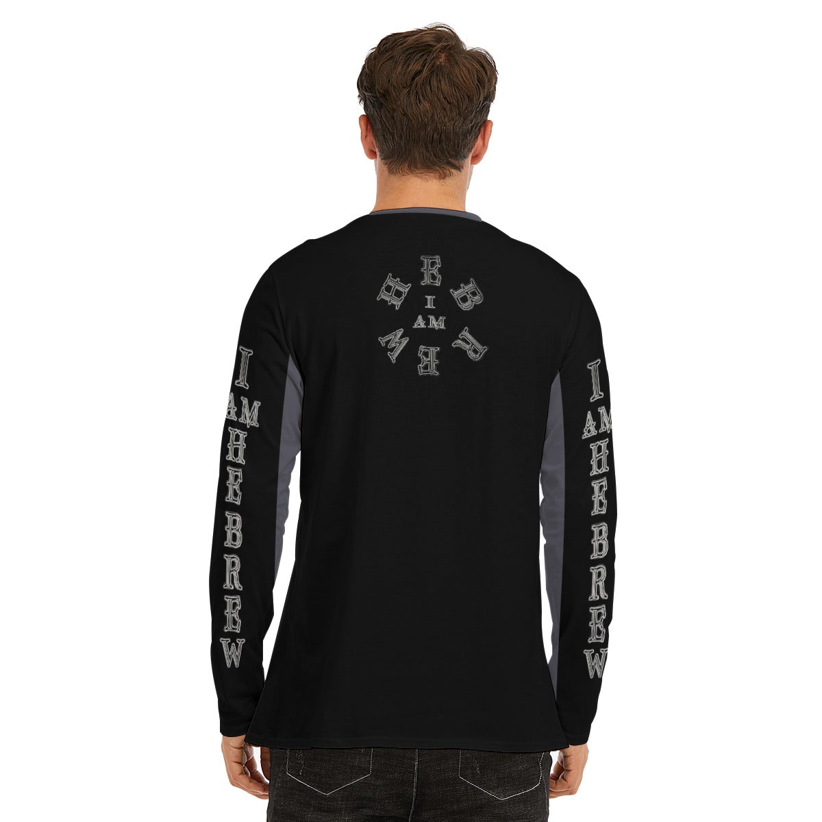 I AM HEBREW 02-02 Men's Designer Long Sleeve Cotton T-shirt