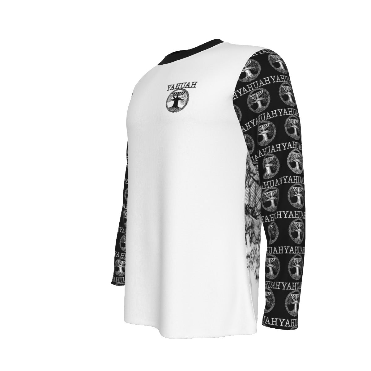 Yahuah-Tree of Life 02-06 Men's Designer Long Sleeve Cotton T-shirt