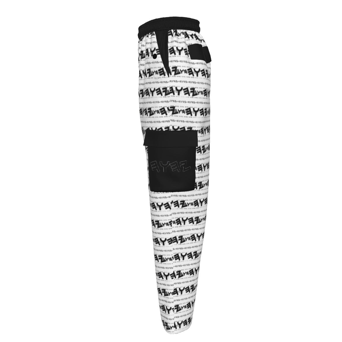 Most High God - Yahuah 01-01 White Ladies Designer Cargo Sweatpants (Style 01)