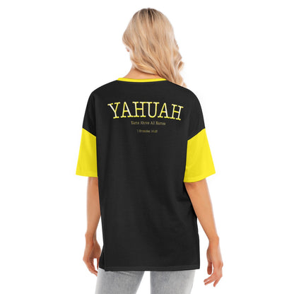 Yahuah: Name Above All Names (02-02) | Drop Shoulder Split Hem Long Tee