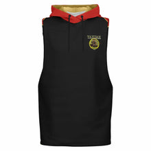 Load image into Gallery viewer, A-Team 01 Red Men&#39;s Designer Athletic Drop Armhole Sleeveless Hoodie
