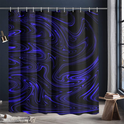 Flow (01-02): Cobalt, The Heavenly Depths | Shower Curtain | 2 sizes (Hooks not included)