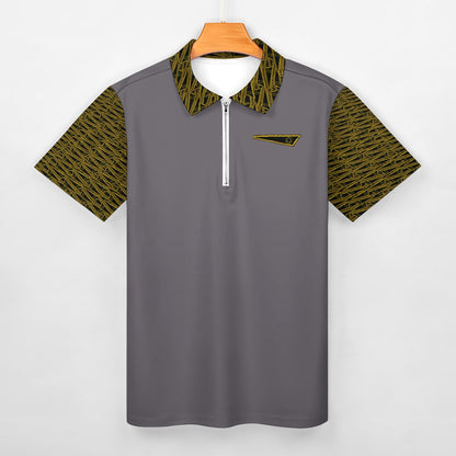 The Flag of David | Men's Zip Placket Polo | 7 colors
