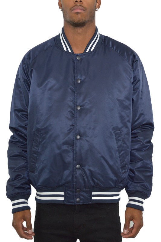 Polyester Solid Color Varsity Jacket (12 colors)