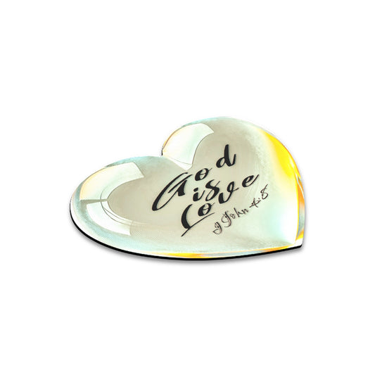 Illustrated Truth 01 "God is Love" Heart-shaped Mousepad