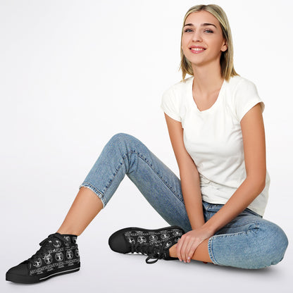 Yahuah: Tree of Life (02-05) - The Dualism Refined | Unisex High Top Canvas Sneakers (Style 01)