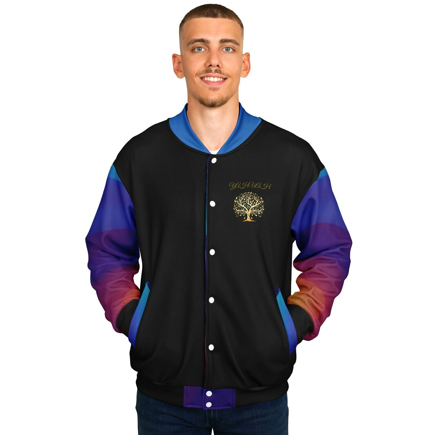 Yahuah-Tree of Life 01 Royal Designer Varsity Jacket