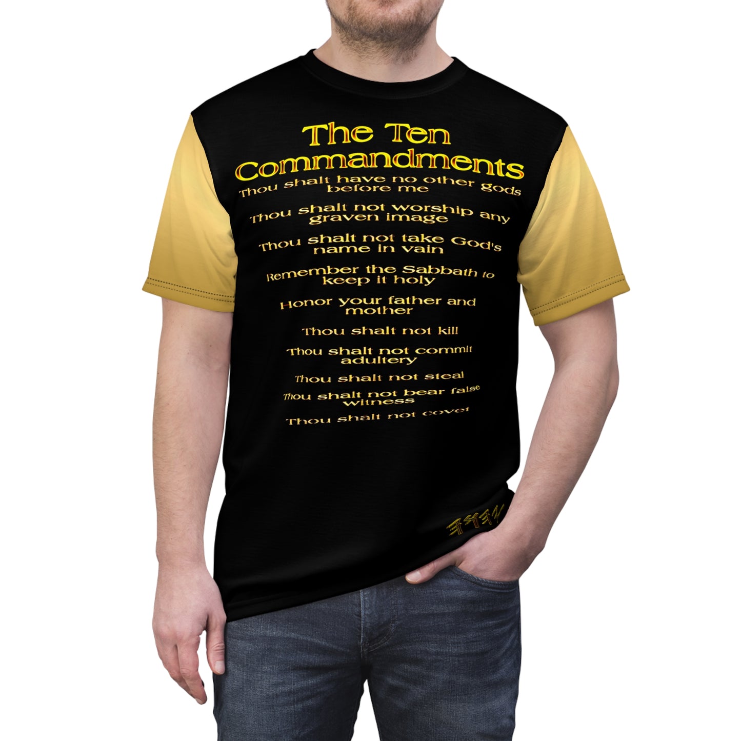 Ten Commandments 01 Designer Unisex T-shirt