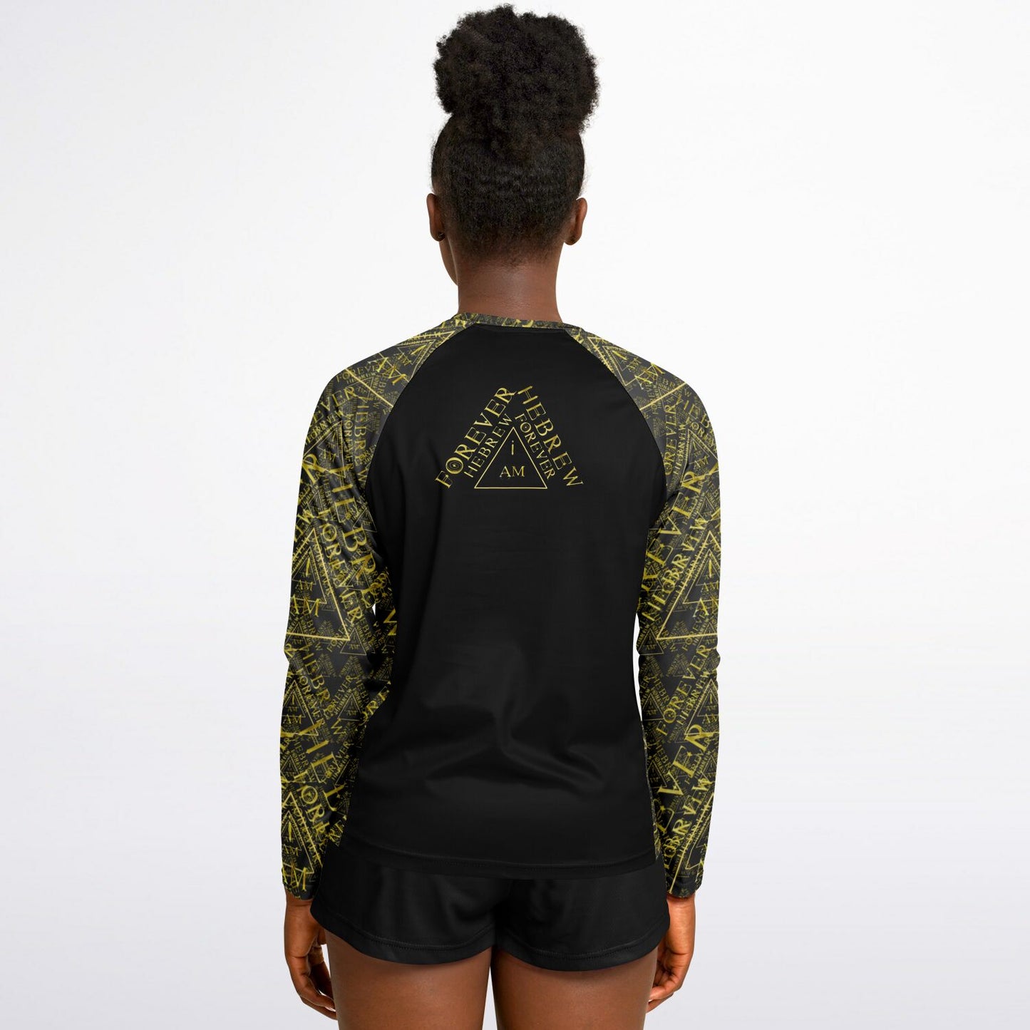 I AM HEBREW 03-01 Ladies Designer Long Sleeve Raglan T-shirt