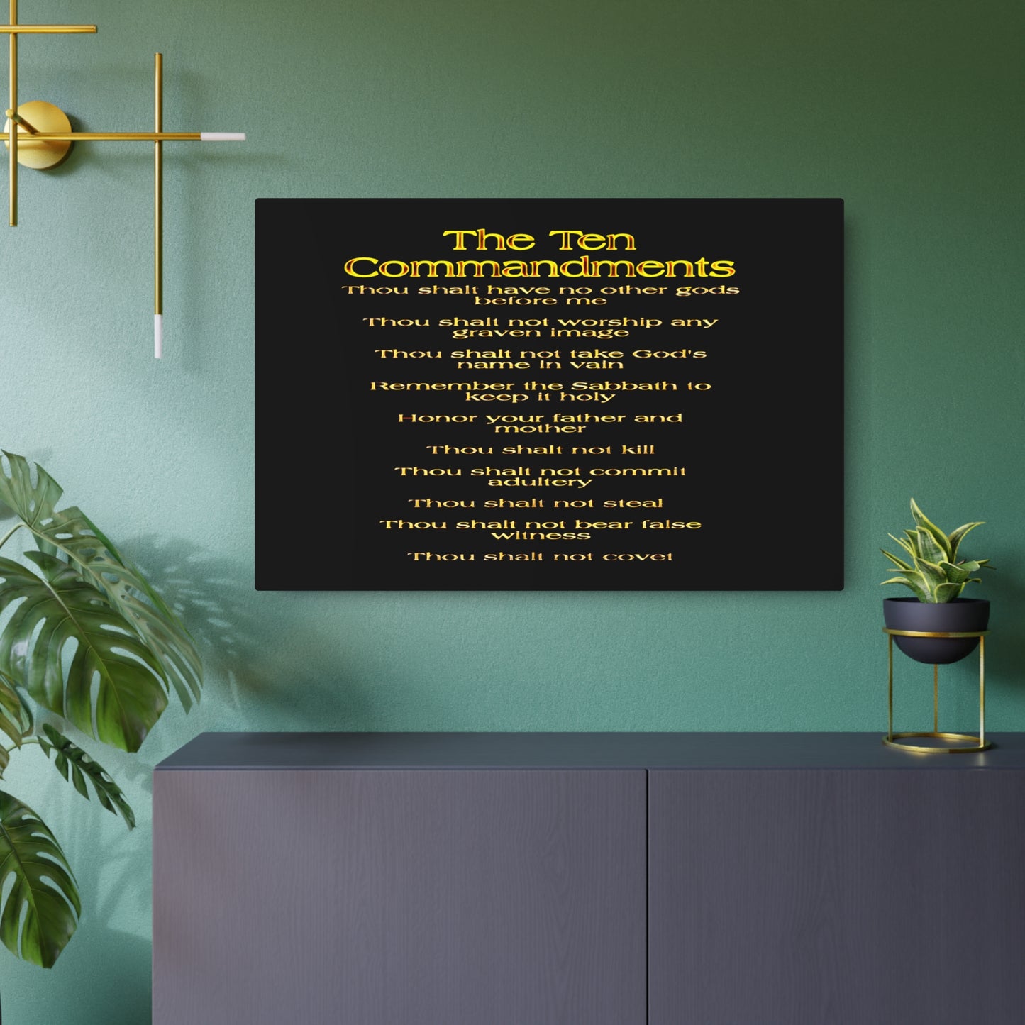 Ten Commandments 01 Horizontal Metal Print (3 sizes)