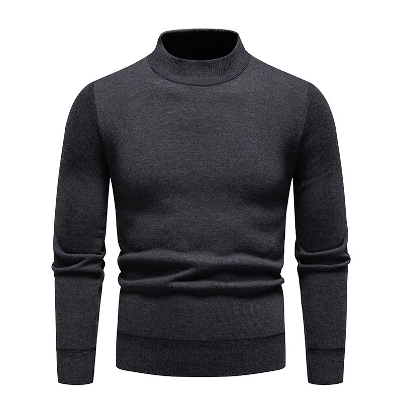 Mock Neck Solid Color Slim Fit Sweater for Men (11 colors)