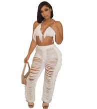 Load image into Gallery viewer, Solid Fringed Pants and Bikini Top Two Piece Set (10 colors)