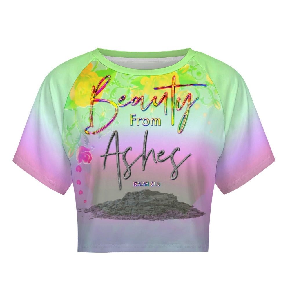 Redemption & Hope 01: Beauty From Ashes Designer Raglan Crop Top