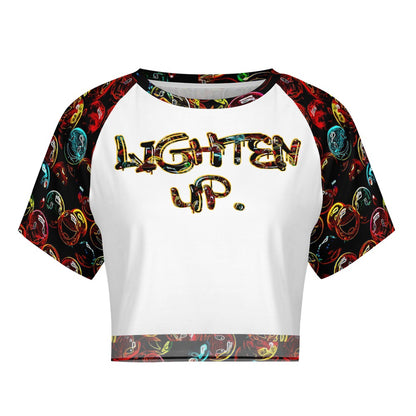 Outspoken Designs 01-01 "Lighten Up" Designer Raglan Crop Top
