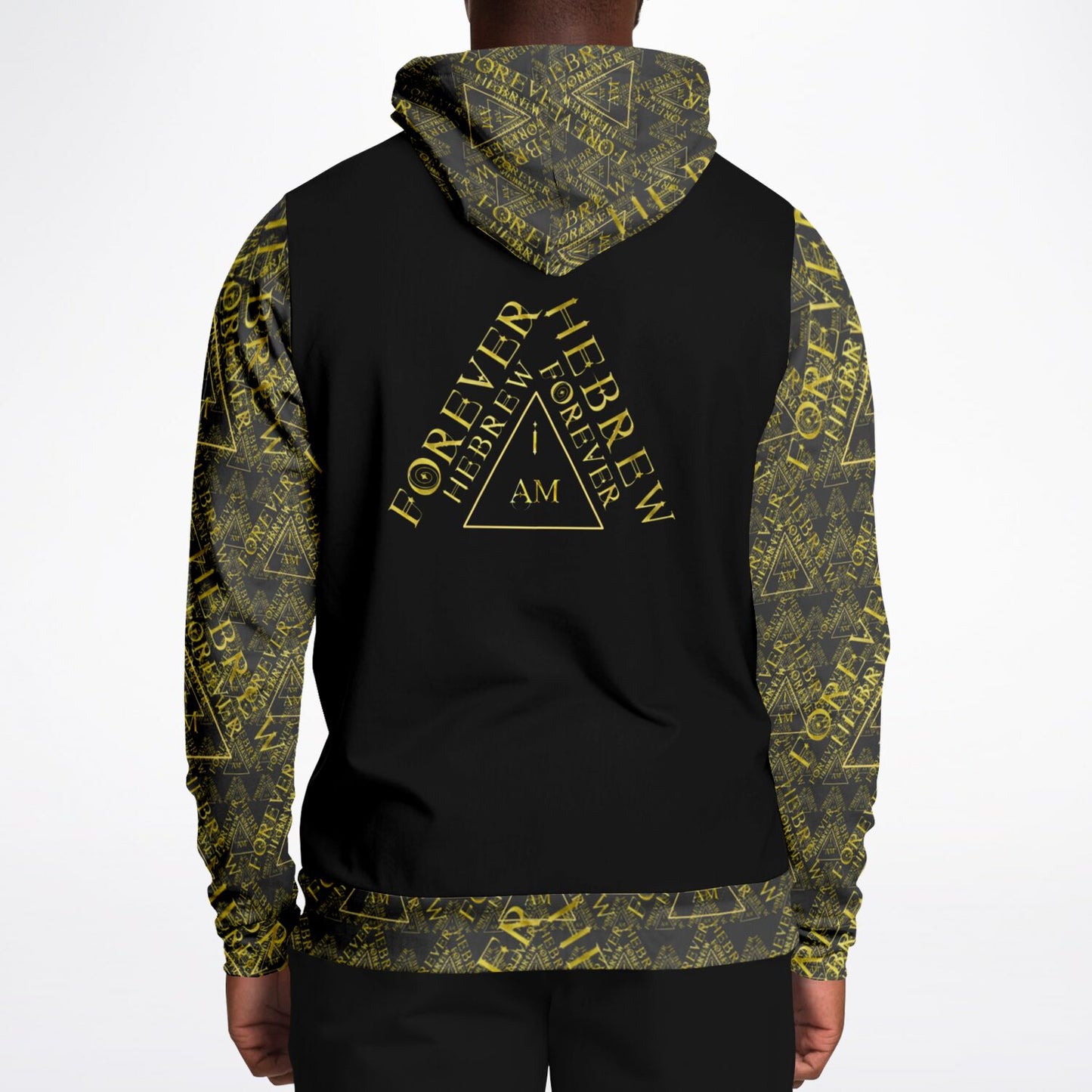 I AM HEBREW 03-01 Designer Triblend Fleece Lined Unisex Hoodie