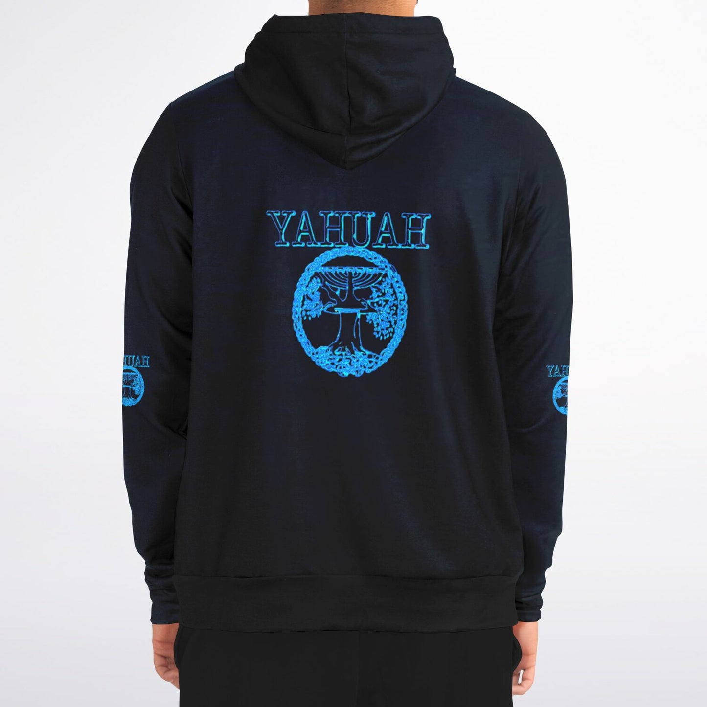 Yahuah-Tree of Life 02-02 Designer Athletic Unisex Zip Hoodie