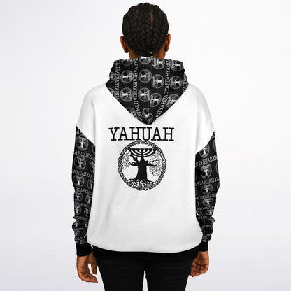 Yahuah-Tree of Life 02-06 Designer Heavyweight Oversized Fleece Lined Unisex Hoodie