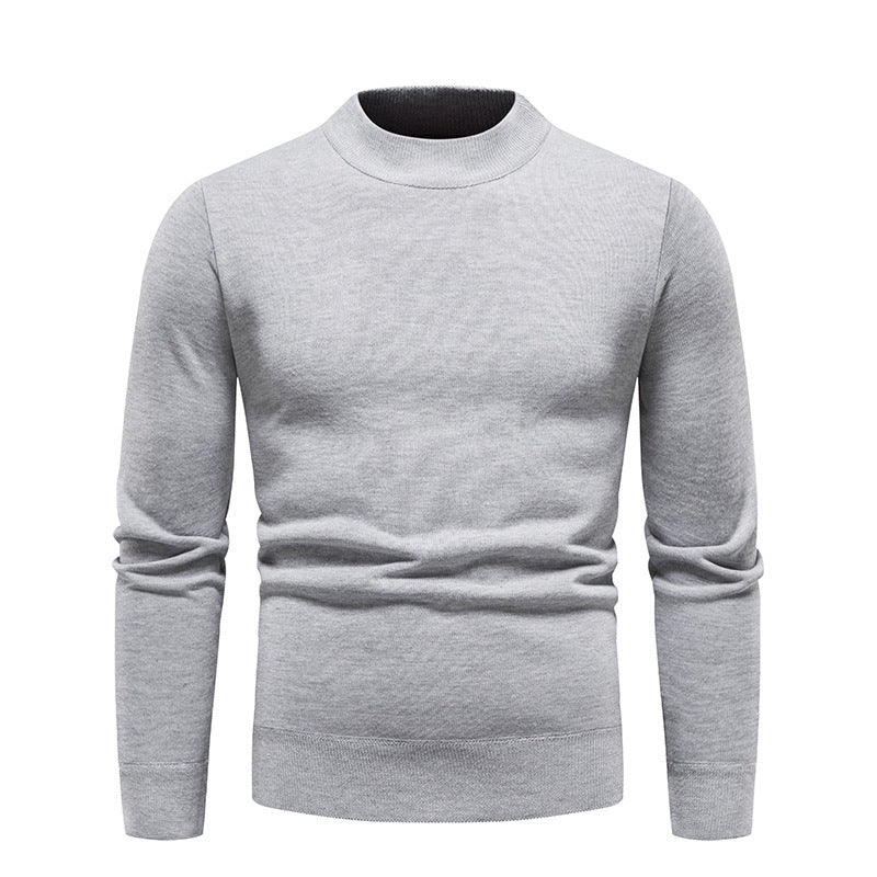 Mock Neck Solid Color Slim Fit Sweater for Men (11 colors)