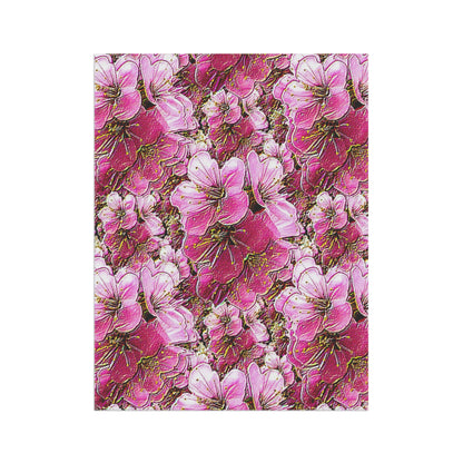 Electric Flora: Neon Sakura Cherry Blossoms Garden Flag