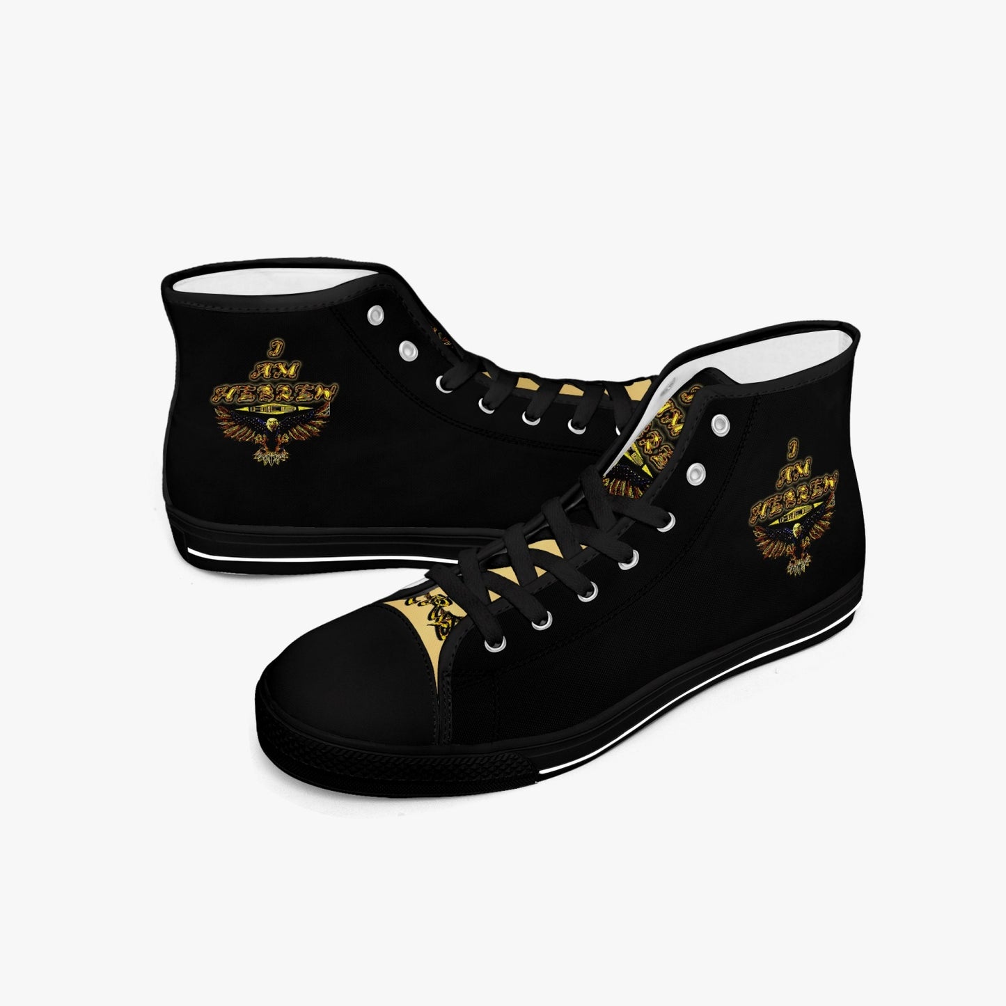 I AM HEBREW 02 High Top Unisex Canvas Shoes