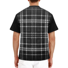 Load image into Gallery viewer, Yahuah-Tree of Life 02-04 + Digital Plaid 01-06A Men&#39;s Designer Henley T-shirt