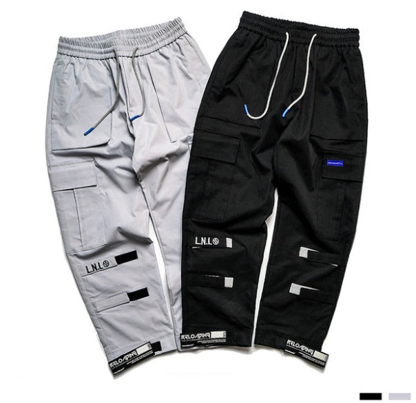 VantageGo "LOCKANDLOAD" Men's Cargo Joggers (Grey/Black)